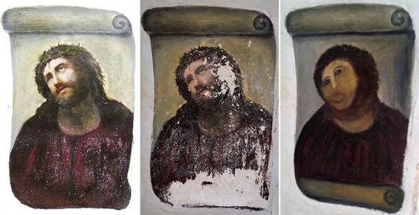Botched Restoration of Ecce Homo Fresco Shocks Spain - The New York Times